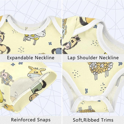 vvfelixl Dachshund Dog Baby Clothes for Boy Girl,Baby One-Piece Bodysuit for 0-24 Months,Short Sleeve