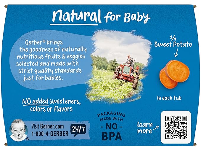 Gerber Natural for Baby 1st Foods Baby Food Tubs (Sweet Potato)