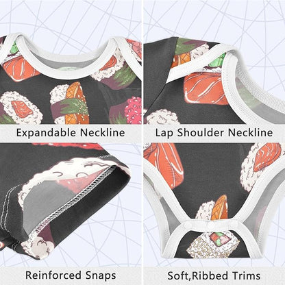 vvfelixl Dachshund Dog Baby Clothes for Boy Girl,Baby One-Piece Bodysuit for 0-24 Months,Short Sleeve