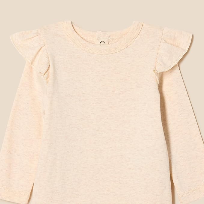 Amazon Essentials baby-girls Long-Sleeved Ruffle Bodysuits