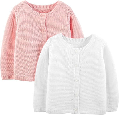 Simple Joys by Carter's Unisex-Baby 2-Pack Knit Cardigan Sweaters