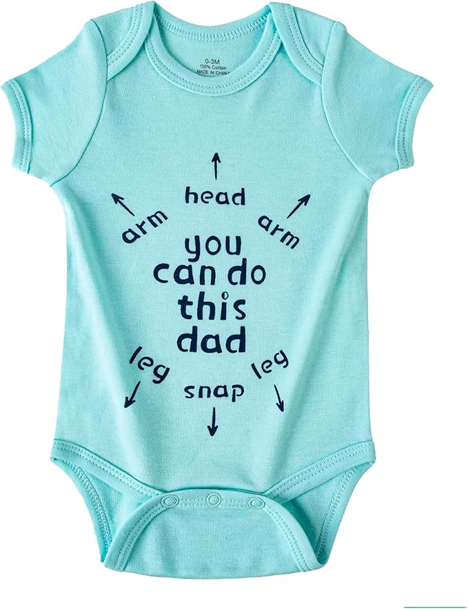 Cnins Funny Baby Bodysuit & Daddy Matching Cotton Outfit for Wild One 1st Birthday, Unisex Newborn Infant Clothes 0-24M