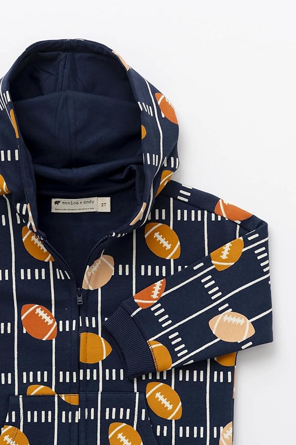 monica + andy Sporty Sweatsuit, 100% Organic Cotton Clothes for Boys & Girls, Outfit Sizes For Kids, Toddler & Infant