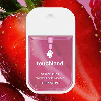 Touchland Hydrating Hand Sanitizer Spray, BERRY BLISS Trio Set, 1 FL. OZ. Travel Size Power Mist Sprays (Set of 3)