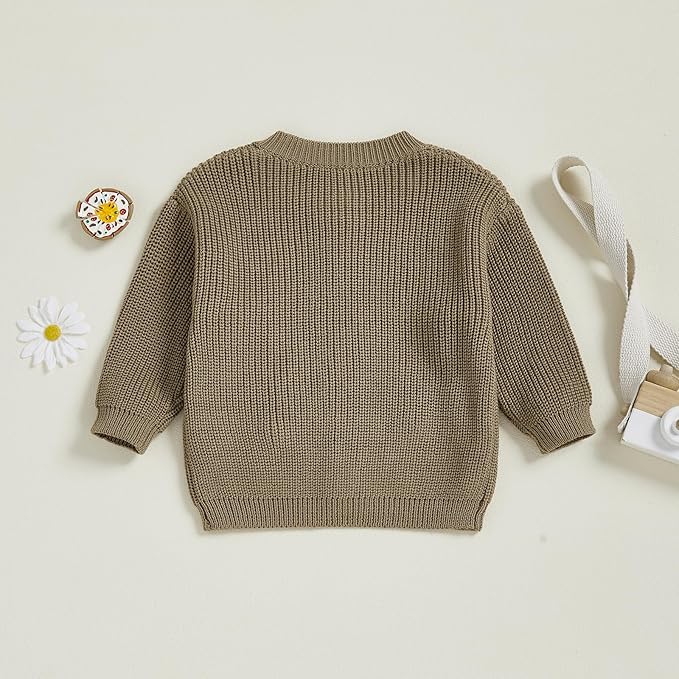 Baby Girl Cardigan Sweater Toddler Goose Embroidered Button Down Knit Sweaters Fall Winter Knitwear Jacket Clothes