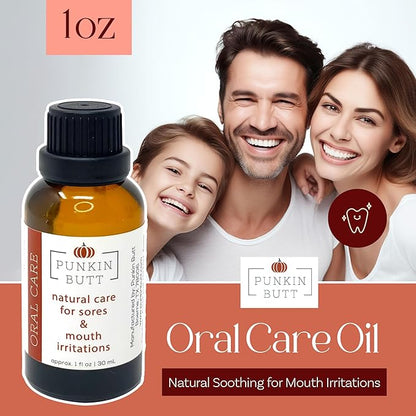 Punkin Organic Tooth & Gum Relief Oil - Pre-Diluted Clove Essential Oil Herbal Blend | Natural Daily Use Soothing Drops for Mouth Irritation | Chamomile & Peppermint Infusion (1oz)