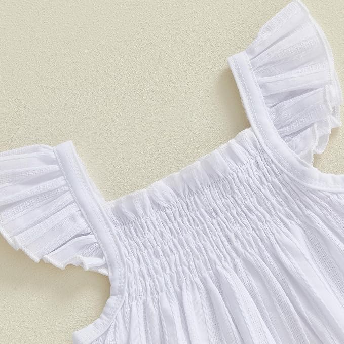 Mubineo Baby Girl Summer Clothes Cute Ruffle Tops Dress Shorts Outfits Set Infant Toddler Shrit Bloomers Princess Outfit