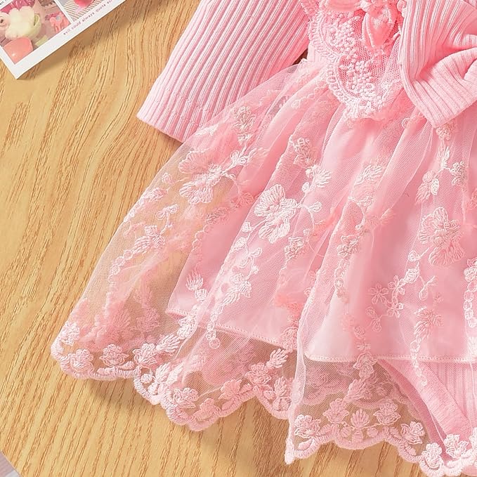 Baby Girl Lace Bodysuit Dress