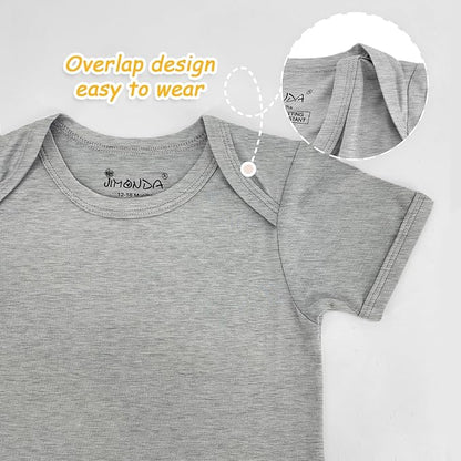 Jimonda Baby Bodysuits Rayon from Bamboo Short Sleeve Baby Boys Girls Rompers Soft Outfits Newborn Clothes