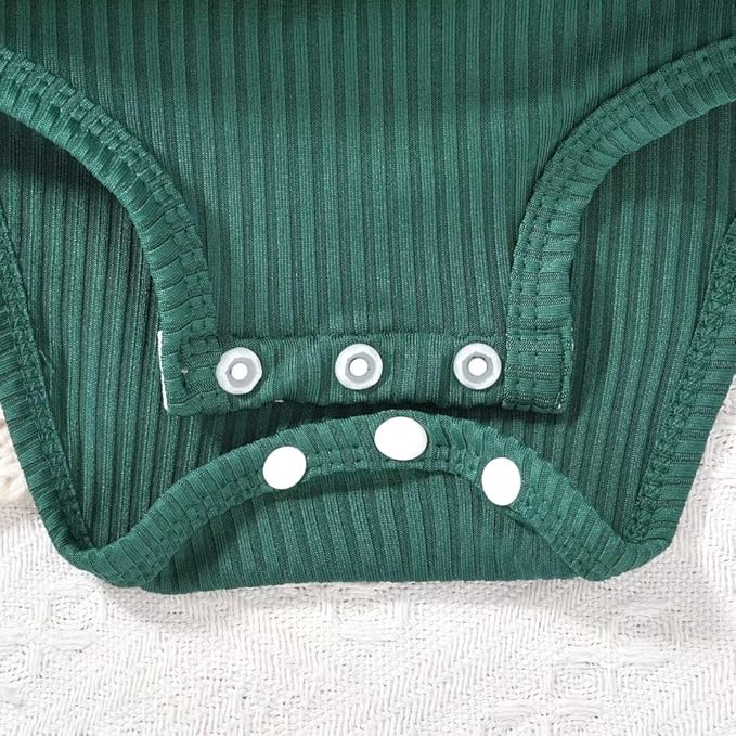 Unutiylo Preemie Newborn Baby Girl Clothes Romper Suspender Dress Fall Winter Outfits Ruffle Long Sleeve Jumpsuit