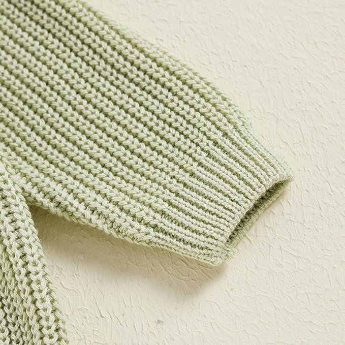 Newborn Baby Boy Girl Knit Sweater Long Sleeve Solid Winter Warm Sweatshirt Top Outfit Infant Toddler Fall Clothes