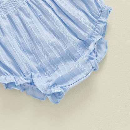 Mubineo Baby Girl Summer Clothes Cute Ruffle Tops Dress Shorts Outfits Set Infant Toddler Shrit Bloomers Princess Outfit