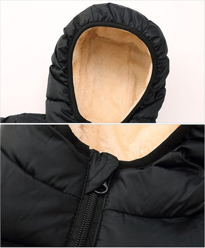 Happy Cherry Kids Boy's Girls Winter Coat Fleece Lined Thick Down Coats Puffy Jackets with Hood