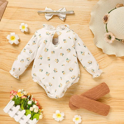 GRNSHTS Newborn Baby Girl Clothes Ruffle Rompers Toddler Fall Outfits for Girls Set Little Girl Fall Winter Clothing