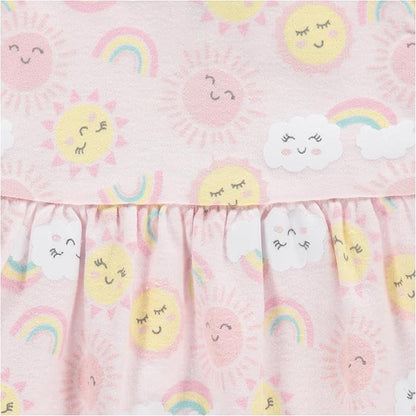 Cudlie 2-Pack Baby Girls’ Dresses – Adorable Prints and Everyday Value - 0-3M to 24M