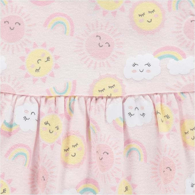 Cudlie 2-Pack Baby Girls’ Dresses – Adorable Prints and Everyday Value - 0-3M to 24M