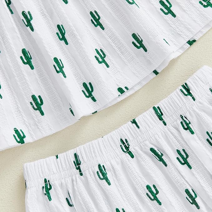 Mubineo Baby Girl Summer Clothes Cute Ruffle Tops Dress Shorts Outfits Set Infant Toddler Shrit Bloomers Princess Outfit