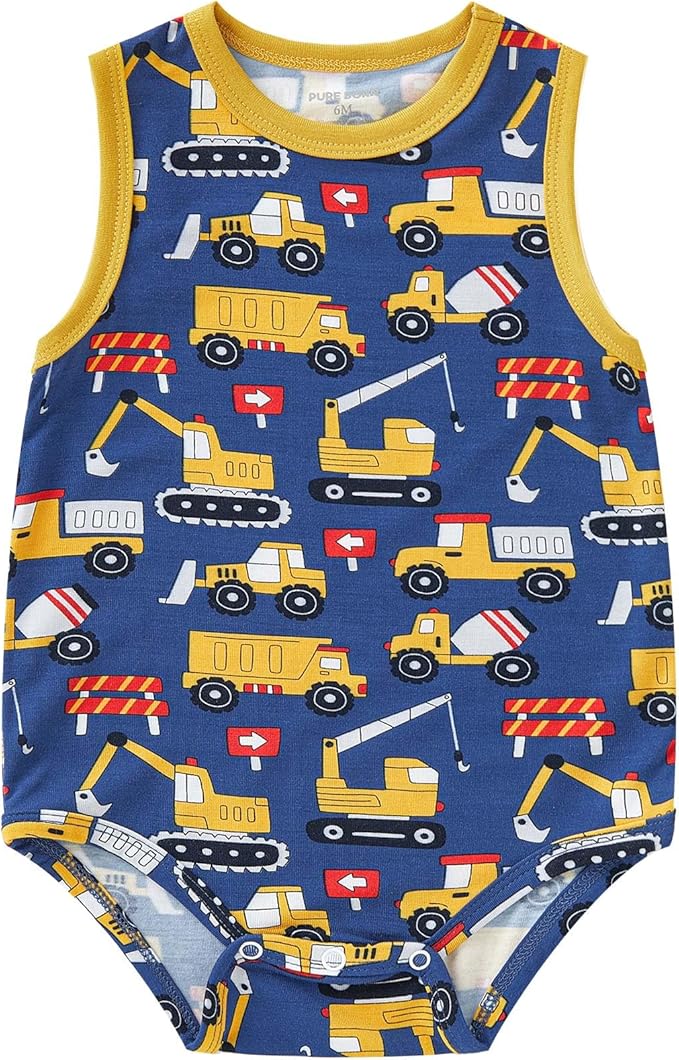 pureborn Baby Boys Girls Bodysuit Super Soft Cotton Romper 0-24 Months