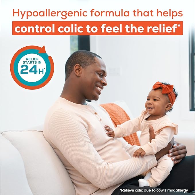 Enfamil Nutramigen Hypoallergenic Baby Formula with Iron, Lactose Free, Colic Relief from Cow's Milk Allergy Starts in 24 Hours, Brain Building DHA, Probiotic LGG for Immune Support, 27.8 Oz, 4 Count