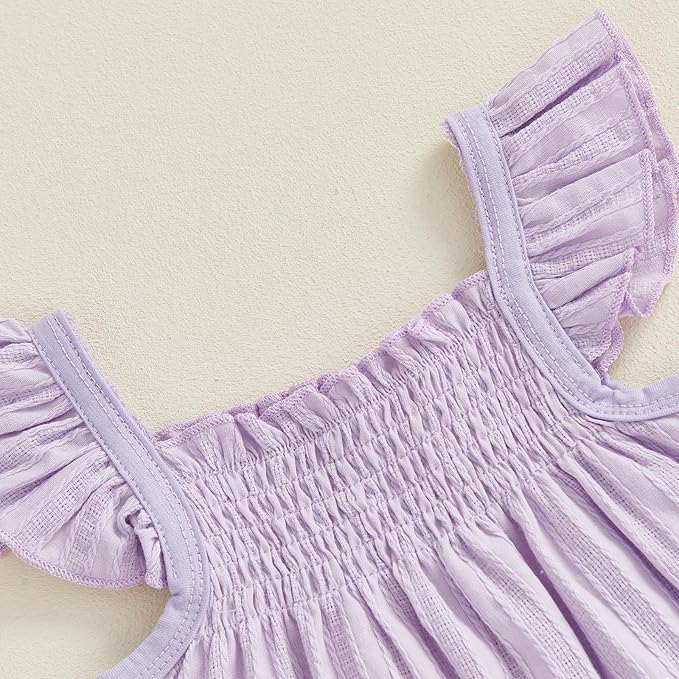 Mubineo Baby Girl Summer Clothes Cute Ruffle Tops Dress Shorts Outfits Set Infant Toddler Shrit Bloomers Princess Outfit