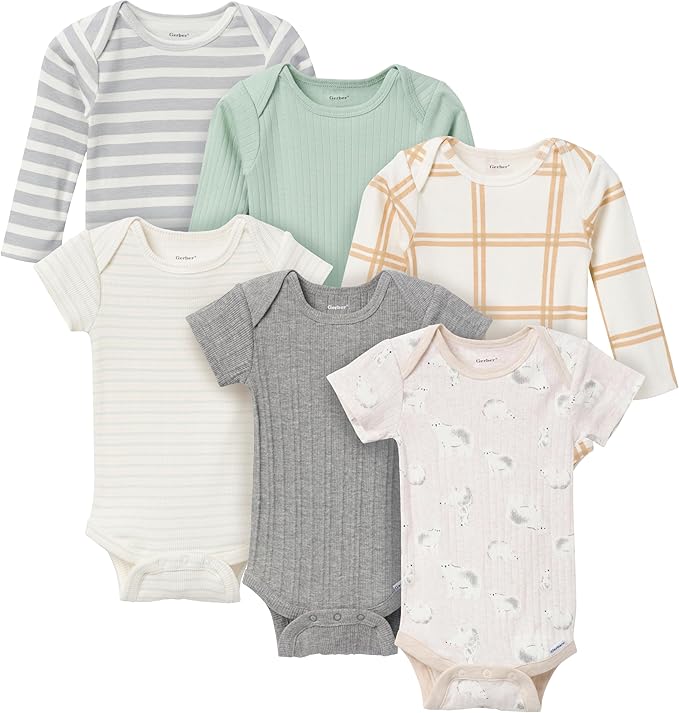 Gerber Baby Boys 6-pack Long-sleeve Onesies Bodysuit