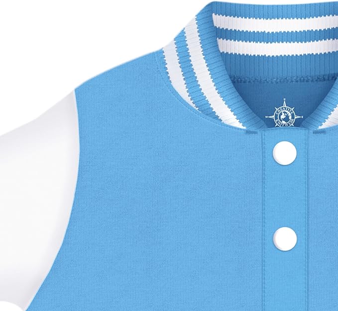 Creative Knitwear College Baby Varsity Jacket Lightweight - Team Logo, Multiple Colors, Unisex, (0 Months - 4T)