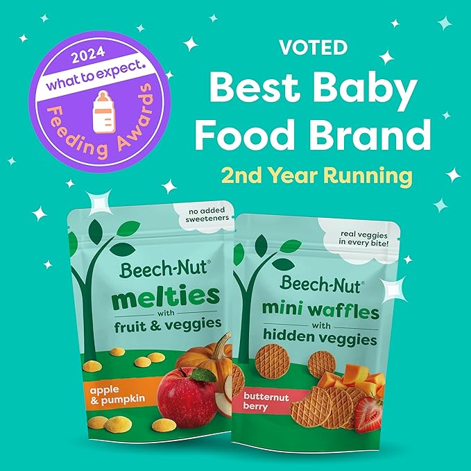 Beech-Nut Toddler Snacks, Oaty Bites with Fruit & Whole Grains, Mixed Berry Toddler Snack Bites for Toddlers 12 Months & Older, Pack of 6 Boxes (42 single-serve bags)