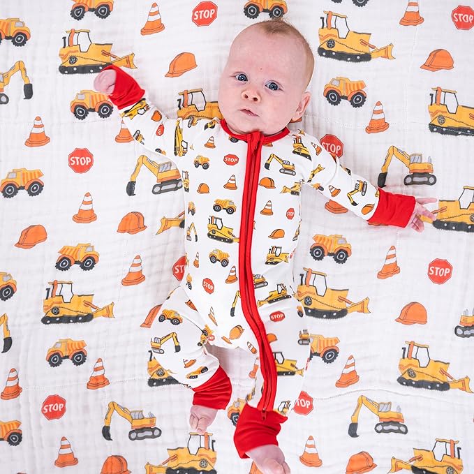 LollyBanks Baby Pajamas, 2-Way Zipper Infant Romper, 95% Viscose Made from Bamboo and 5% Spandex, Baby Sleepers