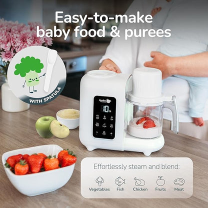 BooBoo Baby PuréePro V2 5-in-1 Baby Food Maker - Multifunctional Puree Blender, Auto Cooking & Grinder Chopper - Baby Food Processor with Steamer, Bottle Warmer, Sterilizer & Self Cleaning Operation