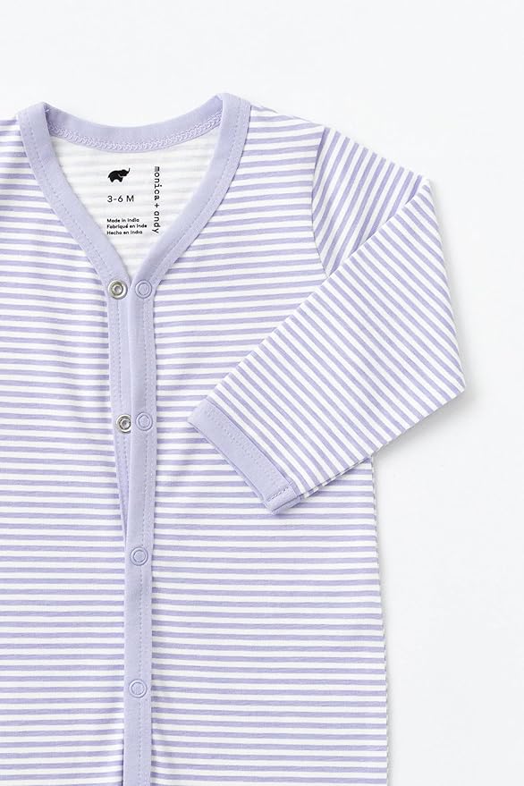 monica + andy On the Go Baby One Piece, 100% Organic Baby Clothes for Girls & Boys, Sizes For Preemie, Newborn, & Infant
