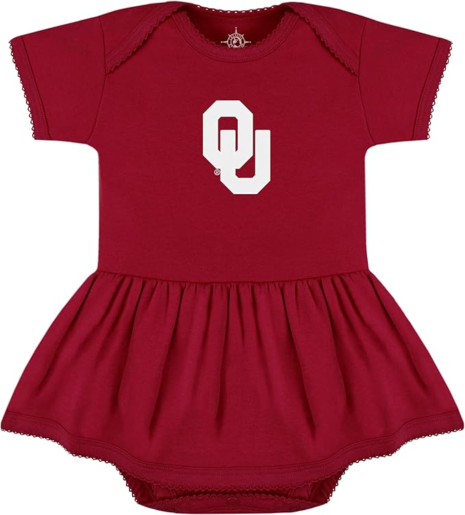 Creative Knitwear College Baby Picot Bodysuit Dress - Team Logo, Multiple Colors, for Baby Girls (0-24 Months)