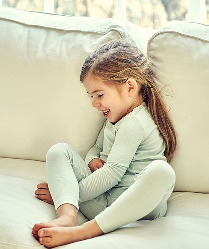 AVAUMA Baby Boys Girls Pajama Set Kids Toddler Snug fit Ribbed Sleepwear pjs for Daily Life Style