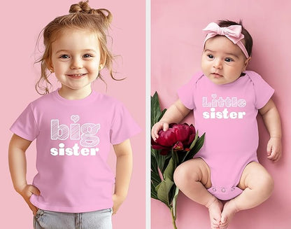 Unordinary Toddler Big Sister Little Sister Outfits Matching Shirts Sibling Gifts girls newborn baby set
