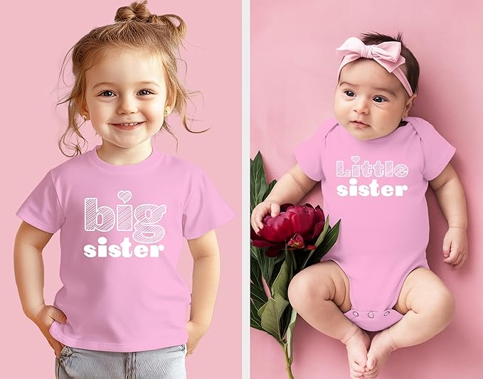 Unordinary Toddler Big Sister Little Sister Outfits Matching Shirts Sibling Gifts girls newborn baby set