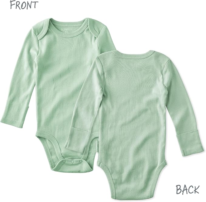 Blake 5-Pack Long Sleeve Bodysuits 100% Organic Cotton Baby Boys & Girls