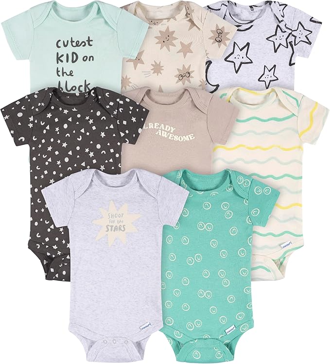 Onesies Brand unisex-baby 8-pack Short Sleeve Mix & Match Bodysuits