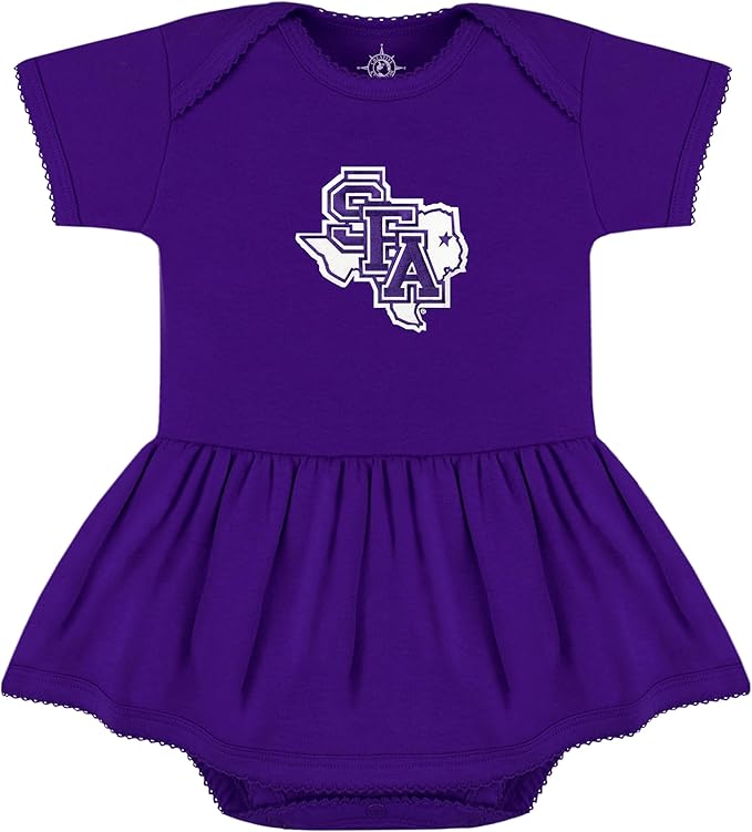 Creative Knitwear College Baby Picot Bodysuit Dress - Team Logo, Multiple Colors, for Baby Girls (0-24 Months)
