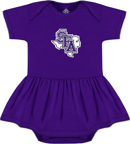 Creative Knitwear College Baby Picot Bodysuit Dress - Team Logo, Multiple Colors, for Baby Girls (0-24 Months)