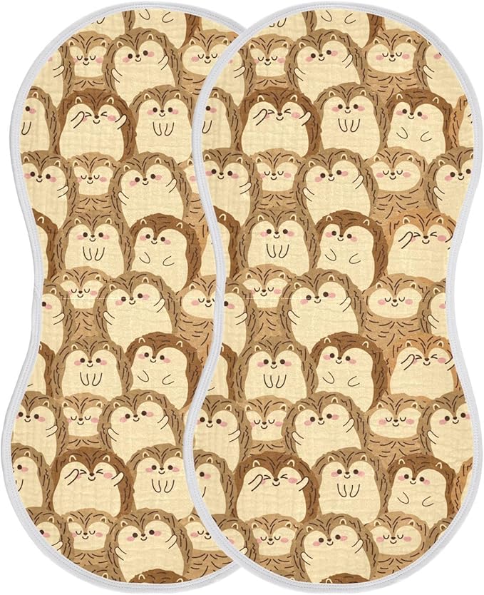 vvfelixl Cute Hedgehog Burp Cloths for Baby Boy Girls Baby Washcloths Burp Rags 1 Pack