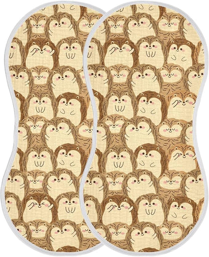 vvfelixl Cute Hedgehog Burp Cloths for Baby Boy Girls Baby Washcloths Burp Rags 1 Pack