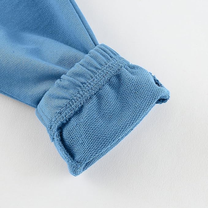 Fullfamous Baby and Toddler Boys 100% Cotton 2 Piece Long Sleeve Sweatshirt and Sweatpant Jogger Pants Set Newborn-4T