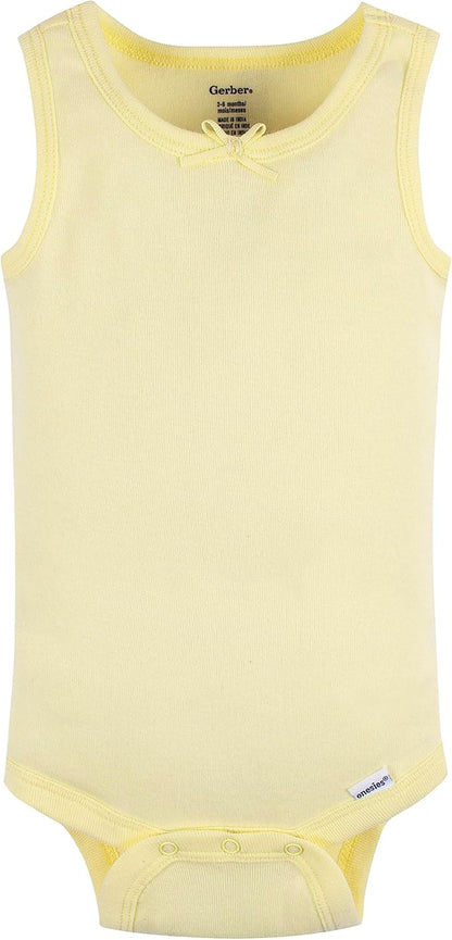 Gerber Baby Girls Multi-Pack Sleeveless Onesies Bodysuit