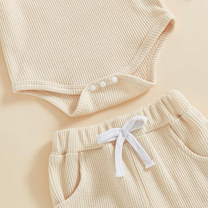 BULINGNA Newborn Baby Clothes Girl Outfit Romper Long Sleeve Daddy Girl Baby Clothes Onesie Jumpsuit Pants Infant Waffle