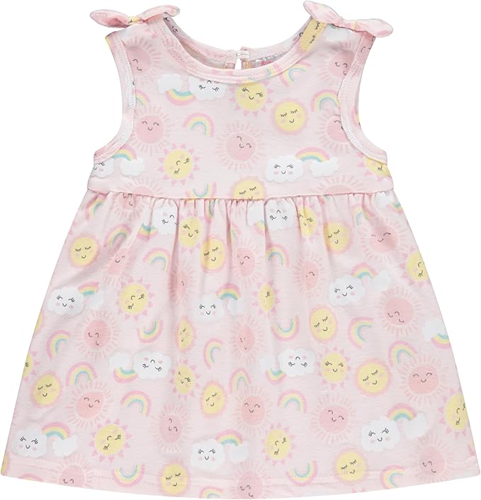 Cudlie 2-Pack Baby Girls’ Dresses – Adorable Prints and Everyday Value - 0-3M to 24M