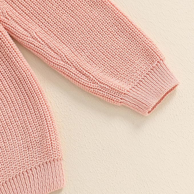 Mommy and Me Sweater Matching Family Outfit Long Sleeve Knit Sweater Pullover Mom and Baby Clothes