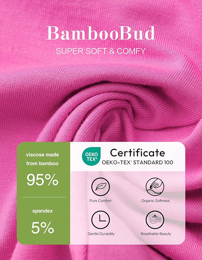 Toddler Girls Long Sleeve Nightgown Cute Little Kids Casual Dresses Viscose from Bamboo Princess Dress 2-5T