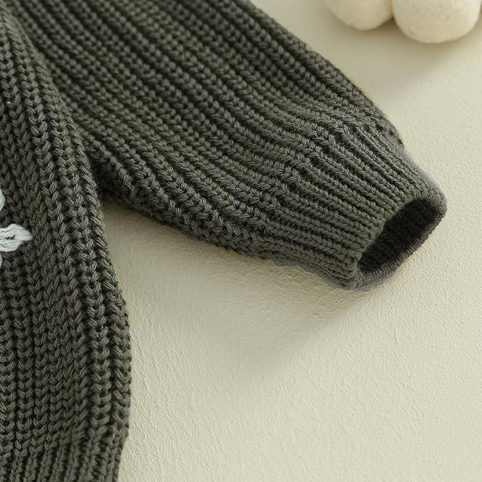 Mubineo Baby Girl Winter Clothes Cute Flower Sweater Crewneck Pullover Long Sleeve Knit Newborn Infant Sweaters