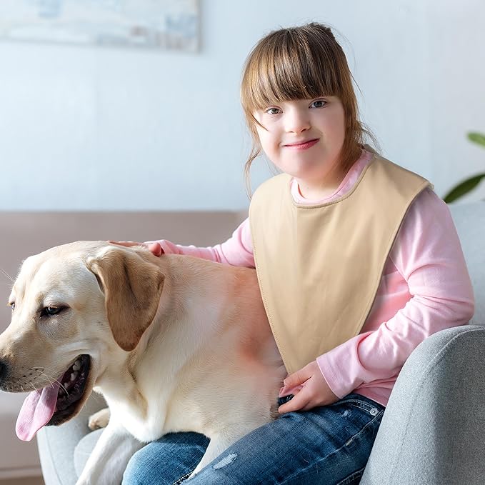 Baby Noah Adult Drool Bib for Special Needs, 3 Pack Large Elderly Bandana, Teen Bib for Women Men, Soft Absorbent Set for Kid