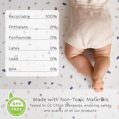 Reversible Play Mat 82” x 55” - for Infants, Babies, Toddlers, Kids | Waterproof, Durable, Non-Toxic, Easy-to-Clean | Thick & Large Soft Foam Floor Mat for Gym, Nursery, Playroom