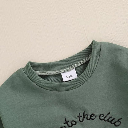 Newborn Baby Boy Fall Outfit Romper Golf Court Embroidery Long Sleeve Onesie Jumpsuit Bodysuit Cute Infant Clothes